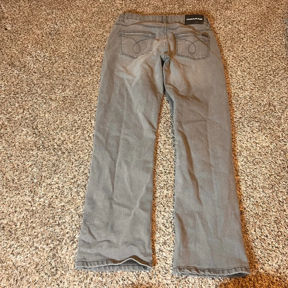 Calvin Klein Jeans Boys Slim Straight Gray Wash Adjustable Waist Pants Size‎ 18